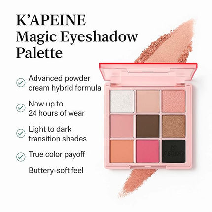 K'APEINE 9Colors Eyeshadow Palette, Pink Brown Eyeshadow Matte Shimmer Eye Shadow Blendable Makeup Palette High Pigment Waterproof Makeup Kit for Women Brithday, Valentine's Day, Christmas-LG01