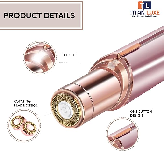 Facial Hair Removal for Women, Face Shavers for Women, Portable Lady Face Electric Razor for Lip, Peach Fuzz, Chin with USB Rechargeable