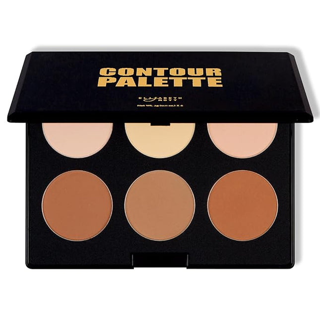 Elizabeth Mott Bronzer Contour Palette with Highlighting Powder – 6 Blendable Shades for Natural Glow – Long-Lasting, Lightweight, Cruelty-Free & Paraben-Free Makeup Contouring Kit for All Skin Tones