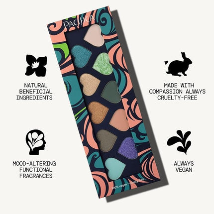 Pacifica Eyeshadow Palette – Waikiki Mineral Eyeshadow, Blendable Shimmer & Matte Shades w/Velvet Matte, Shimmer & Metallic, Cocoa Butter Infused, Talc-Free, Vegan & Cruelty-Free, 0.24 oz 10 Shades