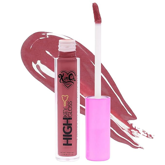 Kimchi Chic Beauty High Key Gloss, High-Shine Lip Gloss Helps Illuminate Your Look and Face, Non-Sticky, Pink With Light Plum Undertones, 11 Summer Plum, 3.5ml