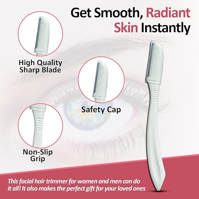 12 pcs tufang Eyebrow & Facial Razor For Women, Facial Eyebrow Razor, Women disposable shaving razors, face razors for women, peach fuzz remover,dermaplaning razor