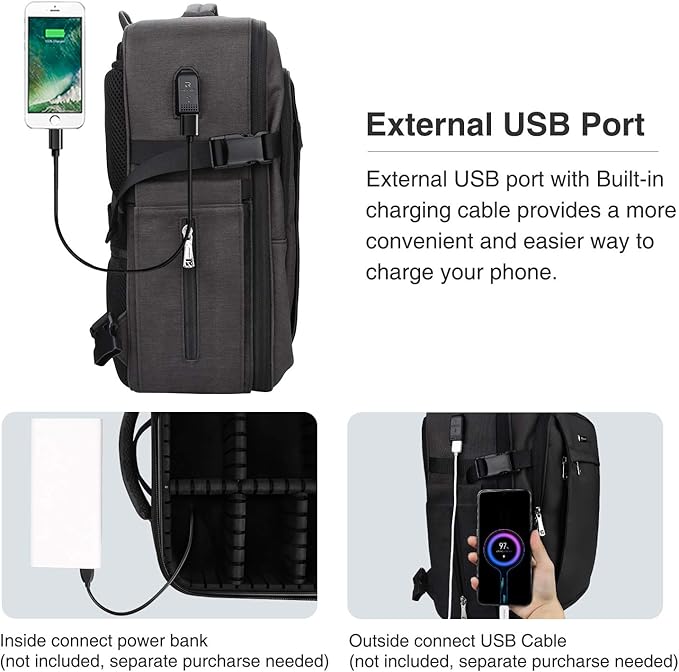 Relavel Professional Makeup Bag Makeup Backpack and Cosmetic Bag, Durable Waterproof Material with Shoulder Straps and Adjustable Dividers, Professional Makeup Artist Organizer