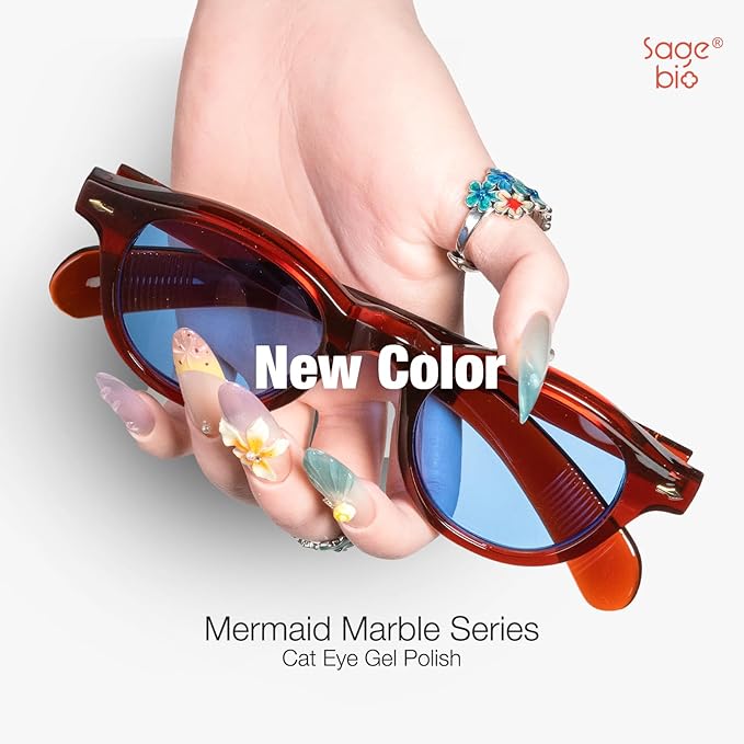 15ml Cat Eye Gel Nail Polish with Magnet Shimmer Glass Bead Effect 08