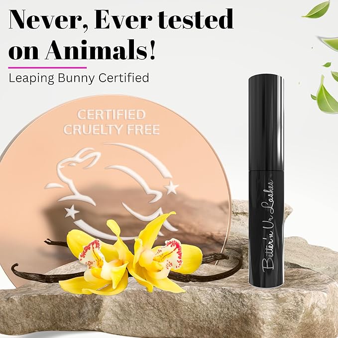 Fifth & Skin BETTER'N UR LASHES Natural Mascara | 100% Natural (Black) Organic - Vegan - Gluten, Paraben, Nut, Lead, Dye FREE