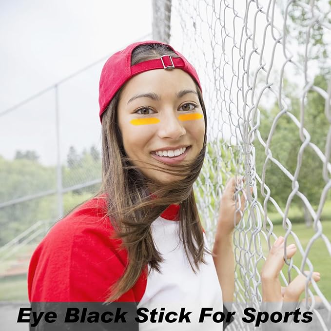 MEICOLY Orange Eye Black Stick,Waterproof Eye Black Baseball Softball Football Lacrosse,Orange Face Body Paint Stick for Halloween SFX Pumpkin Tiger Lion Cosplay Makeup