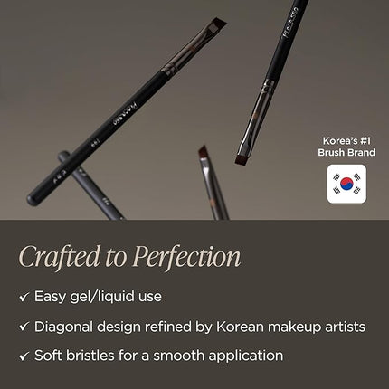Piccasso 799 Edge Eyeliner Brush – Angled Eyeliner Brush for Gel, Liquid, and Cream, Sharp Precision for Winged Liner and Eye Makeup, Professional Facial Brush and Eyebrow Tool by K-Beauty Brand