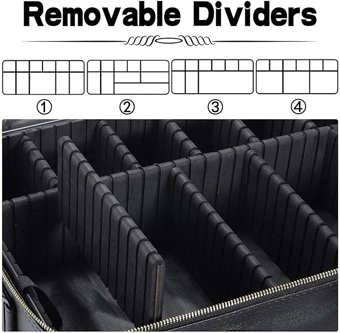 Travel Makeup Train Case, PU Leather Professional Makeup Case with Adjustable Strap Portable Cosmetic Organizer Artist Storage Bag for Toiletry Jewelry Digital Accessories (L-Black)