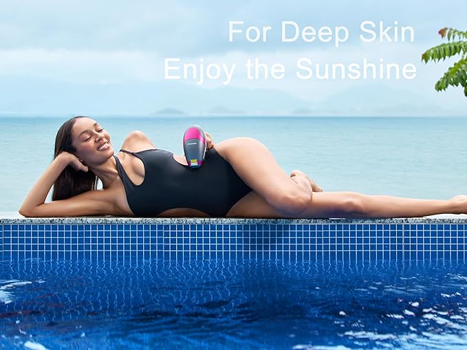 Upgrated Diode Laser Hair Removal for Dark Skin Tones, DermRays 1064nm Laser Hair Removal, Permanent Reduction in Hair Regrowth for Women and Men, V6S Suitable for Deep Skin Tone