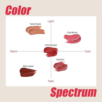 Touch in Sol Vegan Again Blur Core Lip Tint (#Chill-out Red) - Long Lasting, High Pigment Velvet Matte Lip Stain – Lightweight Smooth Blur Finish