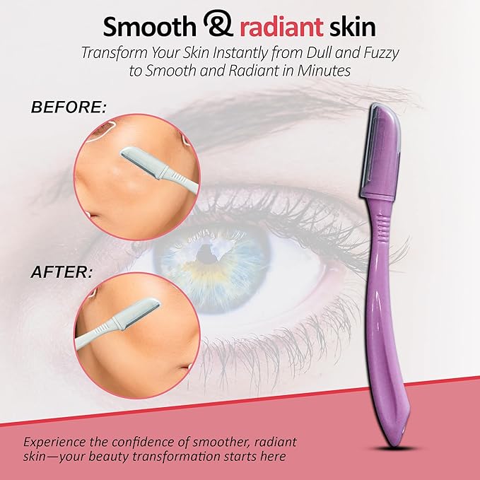 12 pcs tufang Eyebrow & Facial Razor For Women, Facial Eyebrow Razor, Women disposable shaving razors, face razors for women, peach fuzz remover,dermaplaning razor