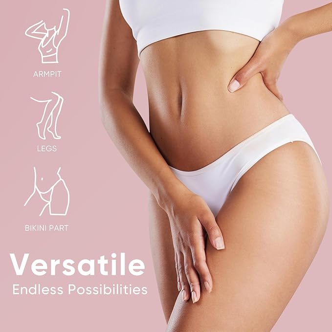 Bikini Trimmer for Women, Pubic Hair Trimmer | Waterproof, USB-C Rechargeable, LED Light, Replaceable Blade | Electric Razors for Women, Electric Lady Shaver (Blush Pink)