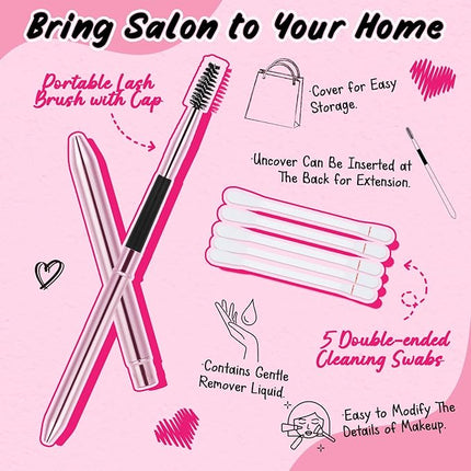 PROLASHBEAUTY Lash Bond and Seal Cluster Lash Glue & Seal Waterproof Bond and Seal Cluster Lash Glue for DIY Eyelash Extensions Waterproof Strong Hold (5ml+5ml, Clear Bond & Clear Seal)