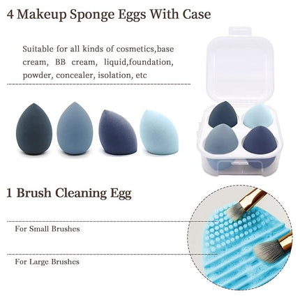 Makeup Brushes 22 Pcs Makeup Kit,Foundation Brush Eyeshadow Brush Make up Brushes Set (Blue, 22 Piece Set)