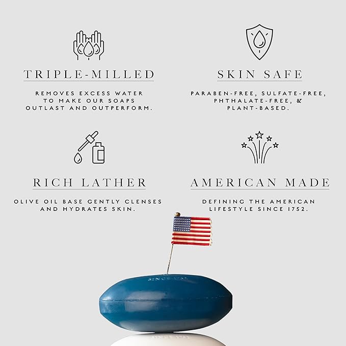 Caswell-Massey Woodgrain Sandalwood Natural Bar Soap Gift Set - Moisturizing Triple-Milled Body Soap for Men - Plant-Based with Essential Oils for Soft Skin, Cruelty-Free, USA Made, 12 Bars x 5.8 oz