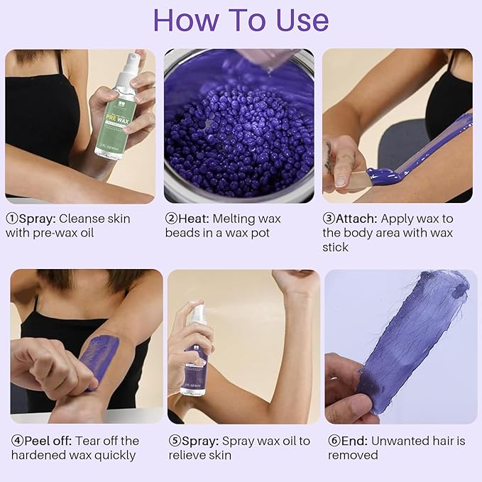 BLITZWAX 120pcs Wooden Waxing Sticks Kit for Hard Wax Hair Removal, Eyebrow Large and Small Applicators for Face, Body, and Lip, with 30 Wax Papers and Oils, Ideal for Women’s At-Home Waxing