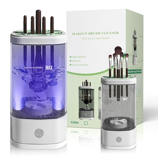 Electric Makeup Brush Cleaner,Portable Automatic Cosmetic Brushes Cleaner Machine,USB Rechargeable,Fits All Brush Sizes,For Home Deep Clean & Travel Quick Wash