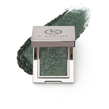 K'APEINE Dark Green Glitter Eyeshadow, Single Eyeshaow Palette Shimmer Highlighter Metallic Eyeshade Professional Long-Lasting Waterproof Makeup Palette for Everyday Special Occasions (0.141 oz)-09#