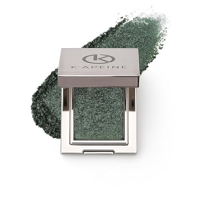K'APEINE Dark Green Glitter Eyeshadow, Single Eyeshaow Palette Shimmer Highlighter Metallic Eyeshade Professional Long-Lasting Waterproof Makeup Palette for Everyday Special Occasions (0.141 oz)-09#