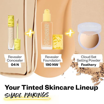 Kosas Revealer Concealer - Medium Coverage Makeup with Hyaluronic Acid, Conceals Dark Circles Under Eyes, Dark Spots and Blemishes + Brightens, Hydrates, Long-Lasting & Vegan, (Tone 04 N)