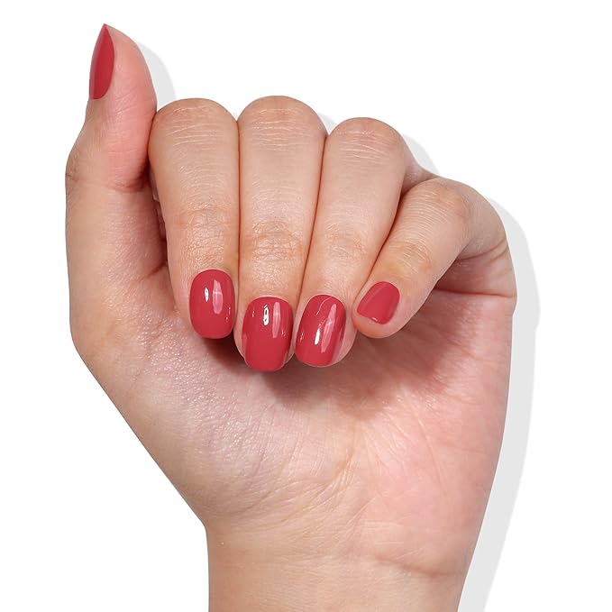 LONDONTOWN Blush Red Crème Nail Polish, Flushed Cheeks lakur, Vegan Chip-Resistant Long-Lasting Nail Lacquer, 40 fl oz (Pack of 2)