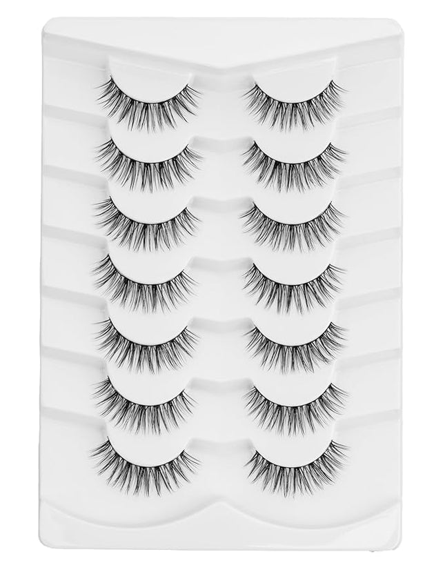 Onlyall Wispy Lashes Natural Flared False Eyelashes Fake Lashes DK65