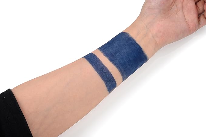 CCBeauty Blue Face Body Paint Stick, Cream Dark Blue Baseball Eye Black Sticks for Sports, Grease Foundation Makeup, Face Painting Kit for Halloween Mystique Smurf Cosplay Costume Parties, 0.67 Ounce