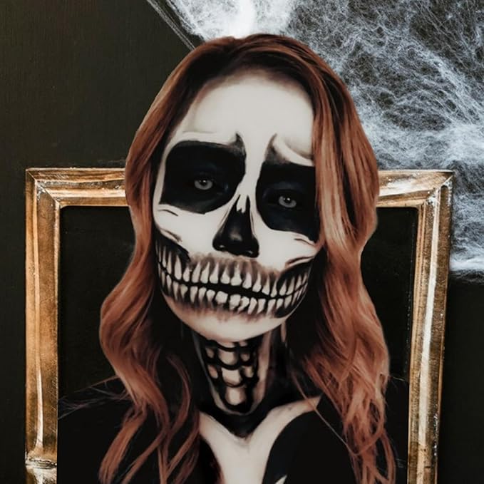 Mysense Black Face Body Paint,Water Based Washable Face Paint,Non-toxic Cream Body Paint for Adults and Children Halloween SFX Skull Skeleton Zombie Vampire Joker Cosplay Makeup,0.6oz