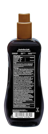 Australian Gold Spray Gel Sunscreen with Instant Bronzer SPF 30, 8 Ounce | Moisturize & Hydrate Skin | Broad Spectrum | Water Resistant | Non-Greasy | Oxybenzone Free | Cruelty Free