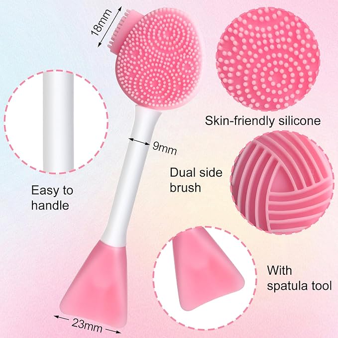 Silicone Face Scrubber Face Mask Brush Exfoliating Lip Cleansing Facial Cleansing/Wash Brush Exfoliator Blackhead Skin Care Tool Makeup Removes Dead & Dry Skin for Women Grils Men