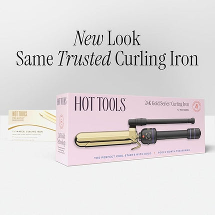 Hot Tools Pro Artist 24K Gold Marcel Iron | Long Lasting Curls, Waves (3/4 in)