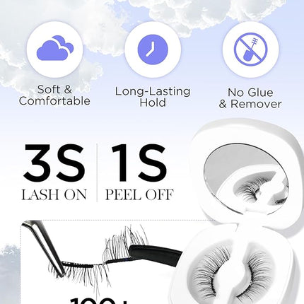 BEYELIAN Magnetic Eyelashes with Applicator Kit, Reusable Natural Look 3D Lashes, No Glue Needed Soft Magnetic Lashes for Eye Makeup-25B (Lightweight & Comfortable)