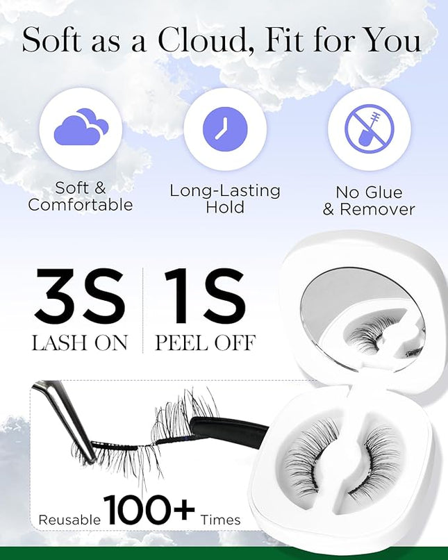 BEYELIAN Magnetic Eyelashes with Applicator Kit, Reusable Natural Look 3D Lashes, No Glue Needed Soft Magnetic Lashes for Eye Makeup-25B (Lightweight & Comfortable)