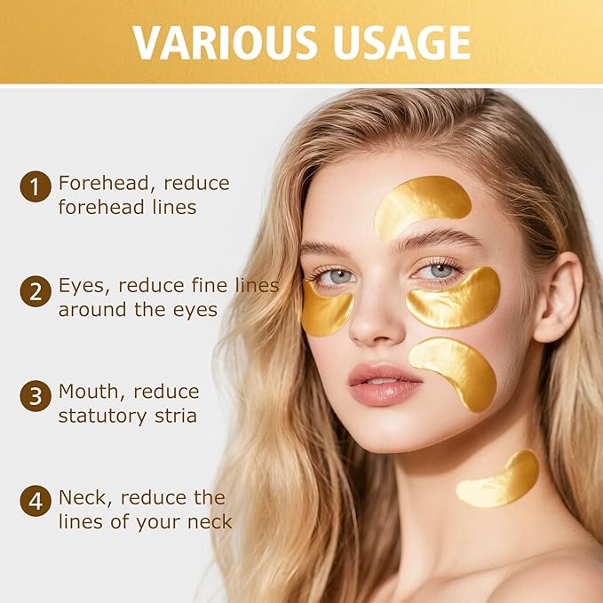 Under Eye Patches - Eye Masks for Dark Circles and Puffiness (20 Pairs) Collagen Eye Patches for Moisturizing & anti wrinkle, Under Eye Masks with Hyaluronic Acid & Niacinamide