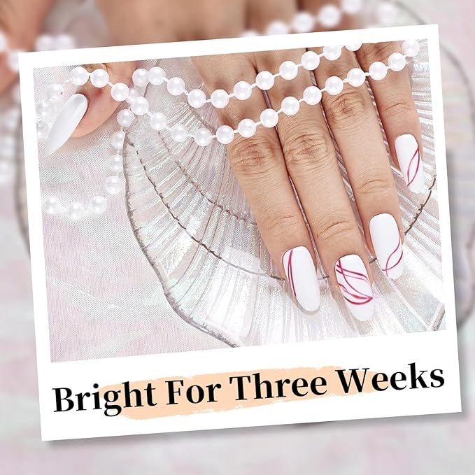 JODSONE Nail Art Gel Liner Set 10 Colors Glitter Red Black Pink Gel Nail polish Need U V Lamp Cured with Thin Brush at Home Salon Design