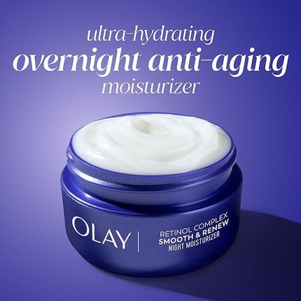 Olay Regenerist Radiance Retinol Face Moisturizer: Smooth & Renew Cream for Women - Fragrance-Free, Anti-Aging, Anti-Wrinkle, Tightening & Brightening - 2 Oz