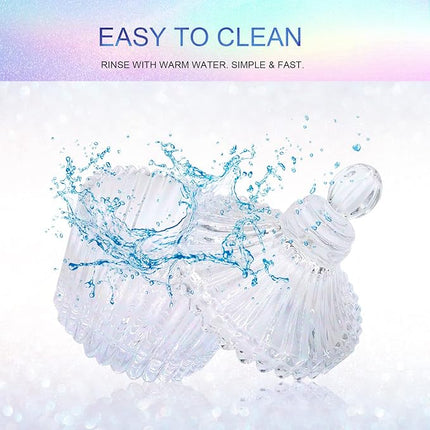 Dappen Dish for Acrylic Nails, Large Monomer Dish with Lid for Monomer Acrylic Nail Liquid, Clear Glass Cup for Acrylic Powder, Gel Polish, Acrylic Nail Brush Cleaner Holder, Nail Tech Must Haves. 3oz