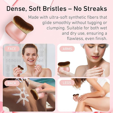 Extra Large Body Makeup Brush,Kabuki Brush for Self Tanner, Suitable Forface and Legs, Foundation, Bronzer, Powder, Ultra Soft and Dense Bristles for Quick Makeup Application