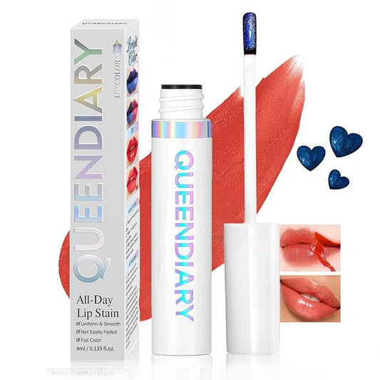 Lip Stain Peel off, Peel Off Lip Stain - Long Lasting Waterproof for Women, Non-stick Cup Lipstick Peel Off Highly Pigmented Not Faded Smudge-proof Liptint. (02 Darling Stain)
