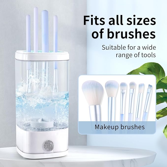 TADOPRO Electric Makeup Brush Cleaner 7000RPM Automatic Efficient Cleaner for All Types of Makeup Brushes, Cosmetic Makeup Brush Cleaner Machine, Makeup Brush Cleaning Solution