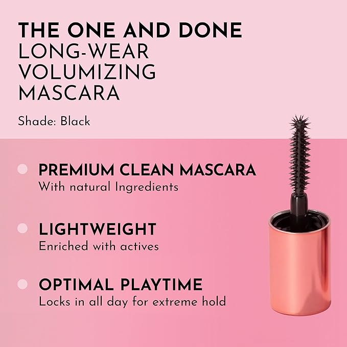 LAWLESS Mini The One & Done Volumizing Mascara - Premium Clean Mascara with Natural Ingredients, Designed to Volumize, Hydrate, and Lift Lashes - Long-Wear for Daily Use - 0.2 oz