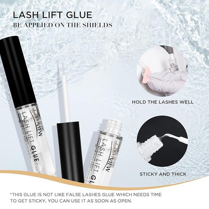 LASHVIEW Lash Lift Kit,Professional Eyelash Perm Kit,Liquid Set,Semi-Permanent,Curling Perming,Wave Lift Extension Perm Set,5 Times