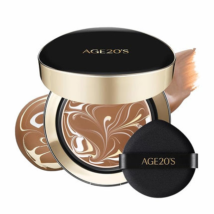 [Vegan] AGE20'S Signature Essence Pact | Pack of 1 | 31N TOFFEE | Korean Cushion Foundation | Cream Foundation, Dewy & Glow Finish, Natural Coverage, SPF 50+
