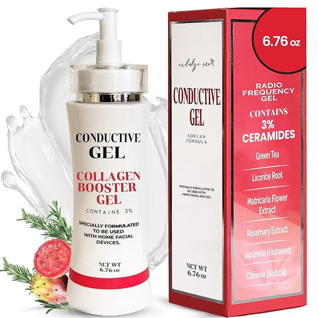 Conductive Gel – Collagen, Ceramide and Hyaluronic Acid, This Gel Primer works as a Face Mask too, Nutrient Dense Ingredients, Many Extracts Imported from Korea. Perfect for Your Microcurrent Device