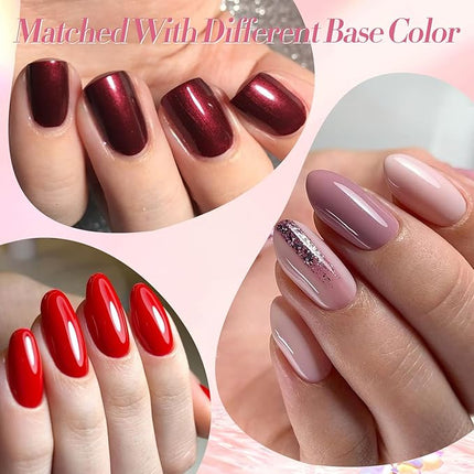 Born Pretty Red Pink Nail Polish Set, 15 Colors Red Pink Nude Black White Gray Brown Nail Polish Quick Dry Fingernail Polish Kit for DIY Nail Art Salon Home Valentines Day Gift for Women