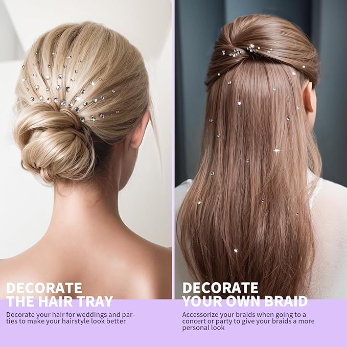 Teenitor Face Gems Makeup Rhinestone Self Adhesive Gems Stickers, 650PCS Festival Makeup Eye Jewels Stick On Rhinestone for Hair, Body, Eye