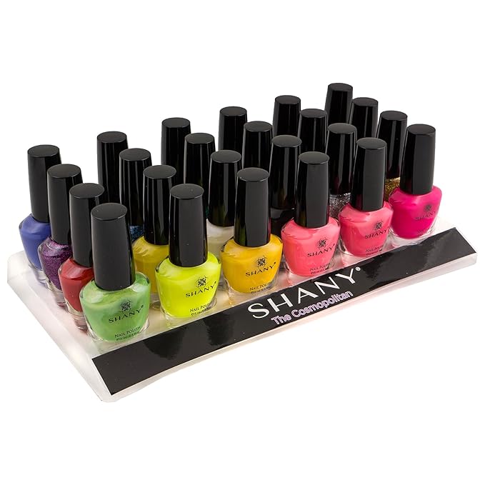 SHANY Cosmopolitan DIY Nail Polish set - Nail Lacquer Quick Dry, Full Size, Vibrant, Colorful, Trendy, Glitter, Glossy, Metallic, Matte Nail Art Nail Shades - 24 Colors Nail Polish Bulk