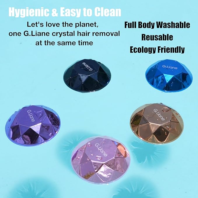 Crystal Hair Eraser,Painless Nano Hair Remover Exfoliation,Gentle and Efficient Glass Hair Removal Device Without Waxing,Natural Epilator for Women and Men(Violet)