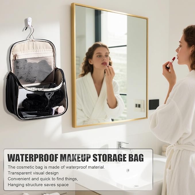 BS-MALL Makeup Brush Set with Waterproof Travel Bag & Makeup sponges -26 Pcs Set Triangle Puff & Face Washing Puffs,Face Wash Headband Wristband for Travel Go Camping Gift & Makeup Beginners (Black)