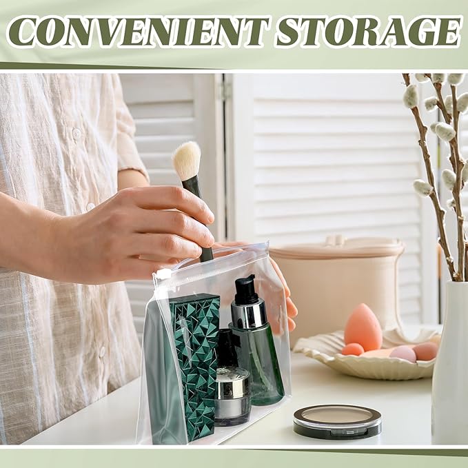 Xuniea 50 Pcs Mini Clear Makeup Bag Small Clear Zipper Pouch Travel Plastic Cosmetic Organizer Waterproof for Toiletries Swimsuit Bikini Bathing Suit(11'',Transparent)